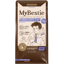 Сухой корм для кошек MyBestie Sterilized с лососем (8 кг)
