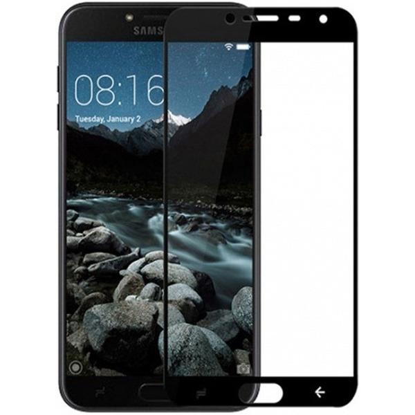 Защитное стекло CASE Full Glue для Samsung Galaxy J4 (черный)