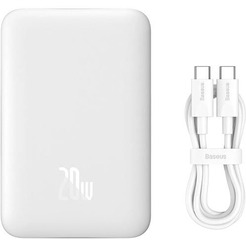 Внешний аккумулятор Baseus Magnetic Mini Air Wireless Fast Charge Power Bank 20W 6000mAh (белый)