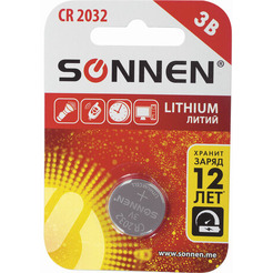Батарейка Sonnen CR2032 литиевая (1 шт)