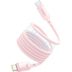 Кабель Baseus PicoGo Magnetic Liquid Silicone Fast Charging Cable USB-C to USB-C (1м, розовый)