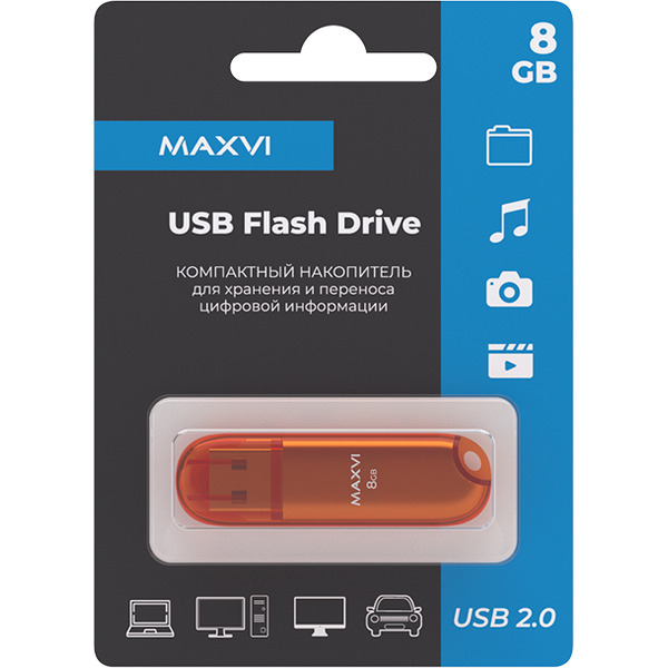 USB флеш-накопитель Maxvi P1 8GB (оранжевый)