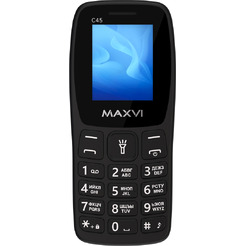 Кнопочный телефон Maxvi C45 + ЗУ WC-112 (черный)