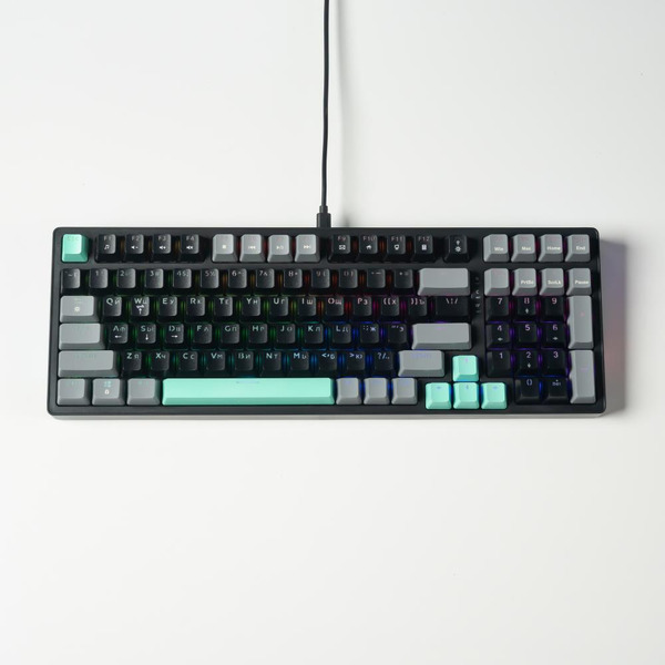 Клавиатура JEGG ZA99 Black Grey Green (TNT Yellow)
