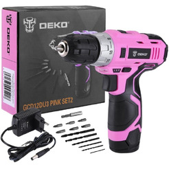Дрель-шуруповерт Deko GCD12DU3 PINK SET2 (063-4171)