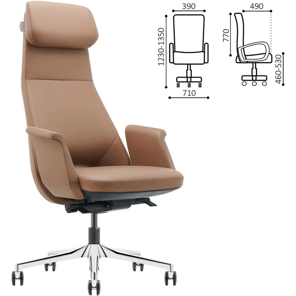 Кресло HAWASAN EX-840 STELLAR (экокожа, коричневый)