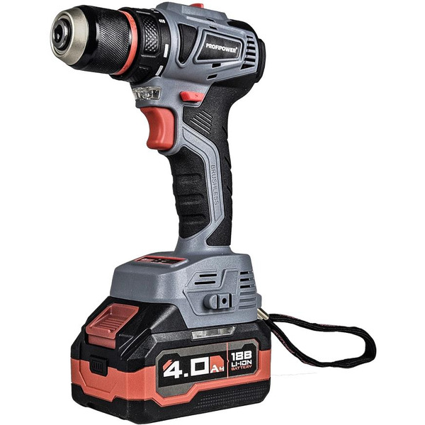 Аккумуляторный бесщеточный НАБОР 2в1 Profipower ProfiSet-3E18 (Li-ion-2шт, 4Ач, З/У, кейс, E0080,T0056, T0058)