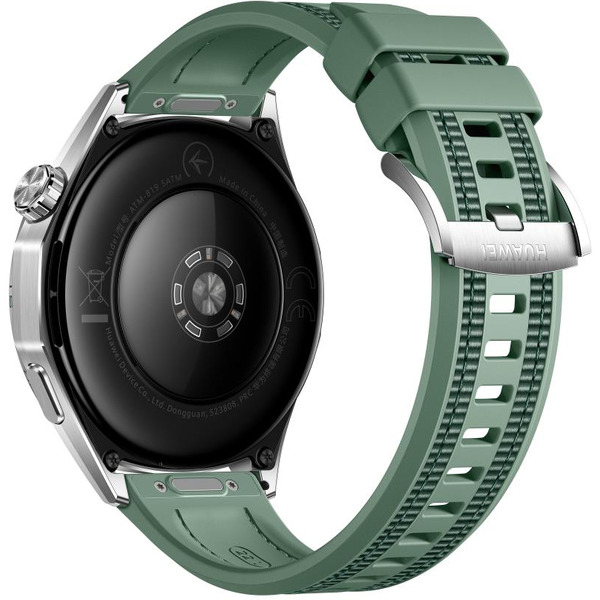 Смарт-часы HUAWEI Watch GT 6 46mm (ATM-B19) серебристый, с зеленым плетеным ремешком