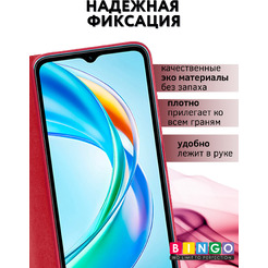 Чехол-книга BINGO Litchi для HONOR X5b/X5b Plus (красный)