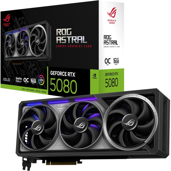 Видеокарта ASUS RTX 5080 OC 16GB GDDR7 (ROG-ASTRAL-RTX5080-O16G-GAMING)