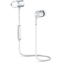 Беспроводные наушники OLMIO BTE-05 (серебристый/белый)