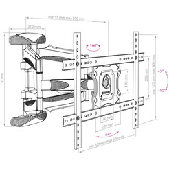 Кронштейн для телевизора Arm Media COBRA-60 (черный)