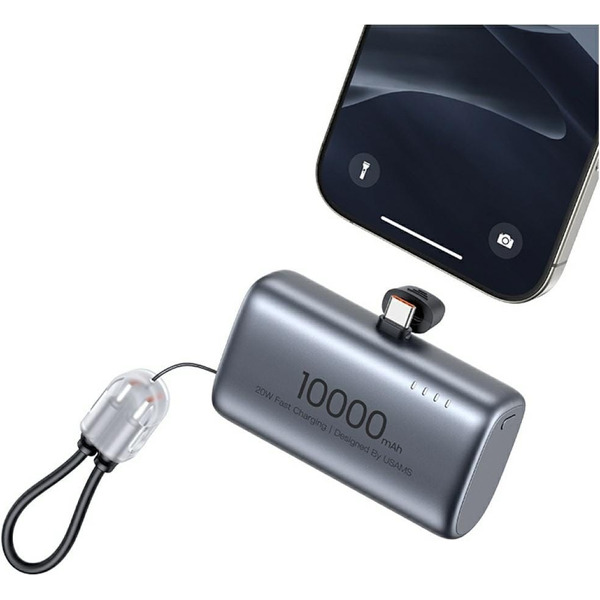 Внешний аккумулятор USAMS CD252 PB82 Mini 10000mAh (серый)