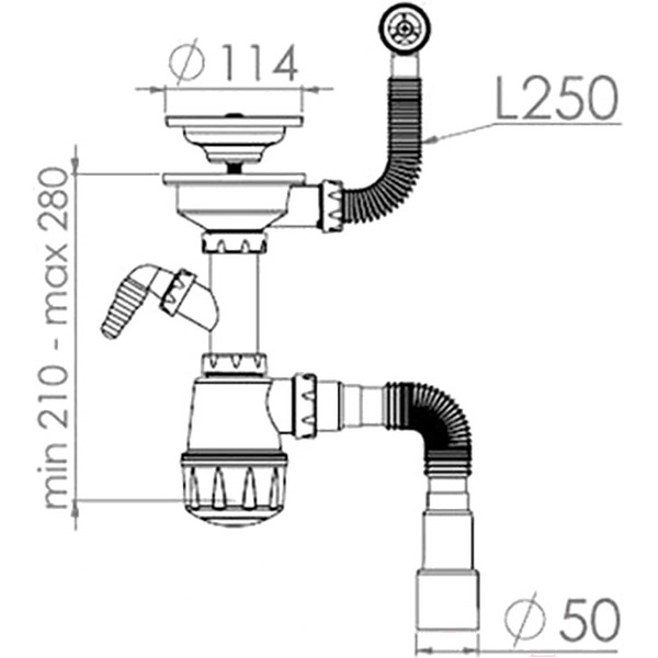Сифон AV Engineering AVE129739