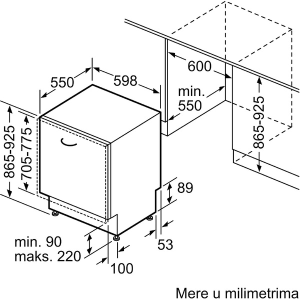 Встраиваемая посудомоечная машина Bosch Serie 6 SBV6ZDX16E