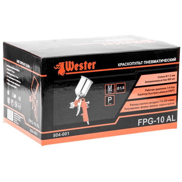 Краскораспылитель пневматический WESTER FPG-10AL (55230)