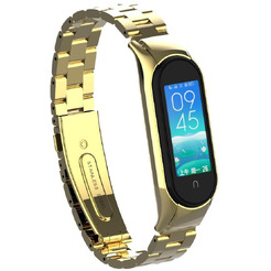 Ремешок Bingo Stainless для Xiaomi Mi Band 3/4 Золотистый