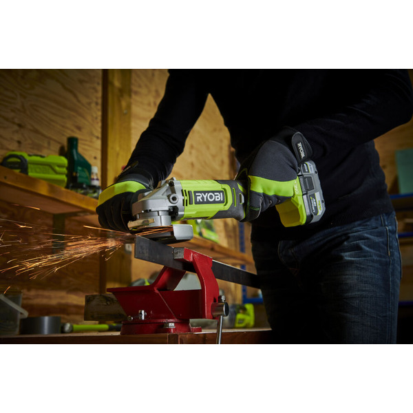 Угловая шлифмашина RYOBI ONE + RAG18115-0 (5133005402) без АКБ и ЗУ