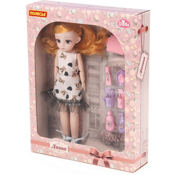 Кукла Полесье Даша в платье + аксессуары (12 элементов) (в коробке №2) 3007