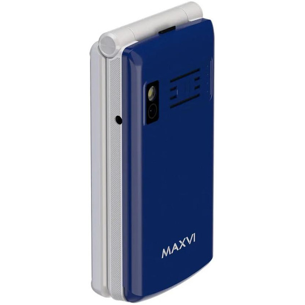 Кнопочный телефон Maxvi E28 + ЗУ WC-11 (синий)
