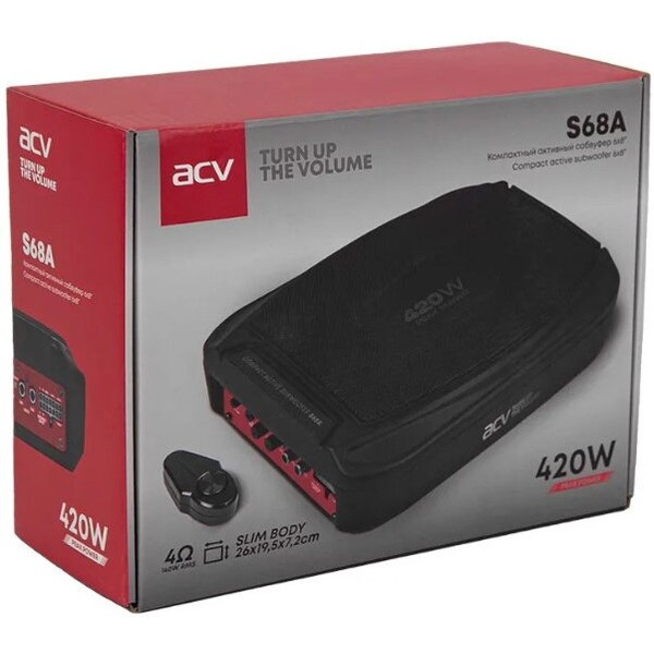Активный сабвуфер под сиденье ACV S68A