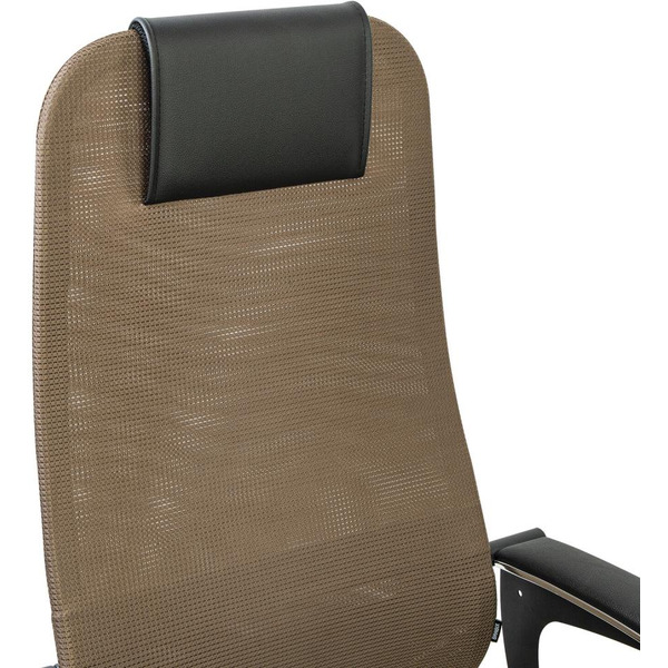 Кресло BRABIX EX-801 532920 (хром, плотная двойная сетка Х2, черное/коричневое)