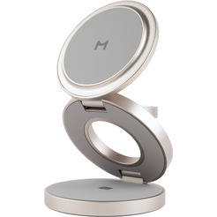 Беспроводное зарядное Magssory Disc Signature Edition 3 в 1 для Apple WCH033 (титановый)