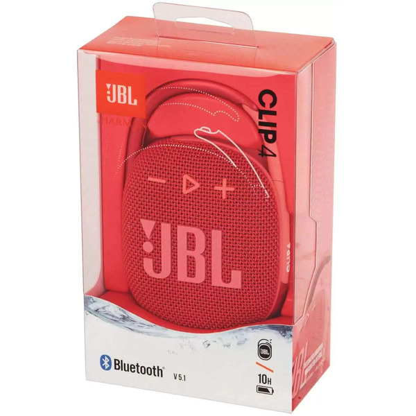 Беспроводная колонка JBL Clip 4 (красный)
