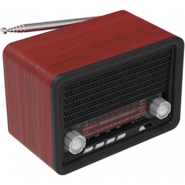 Радиоприемник RITMIX RPR-030 (черный/бордовый)