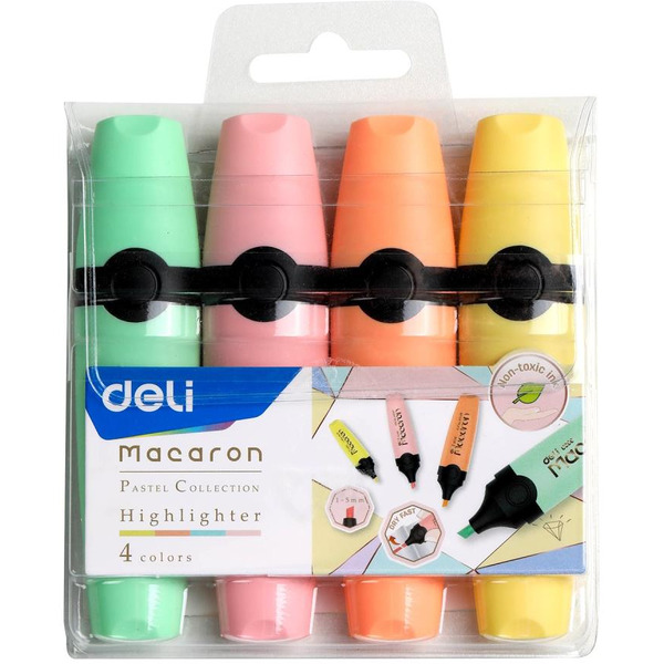 Набор текстовыделителей DELI MACARON U356MT (4 шт)