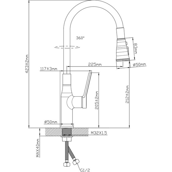 Смеситель Econoce D35 750 EC0753