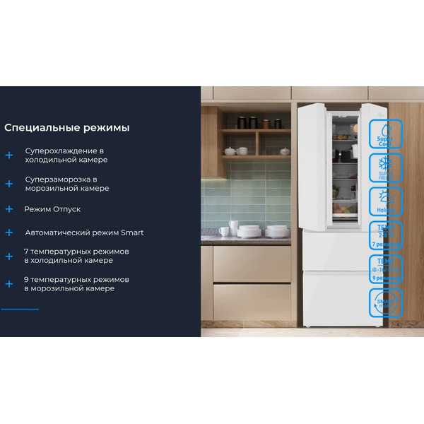 Холодильник ZUGEL French Door ZRFD361W