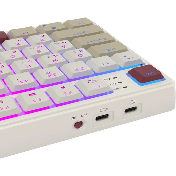 Клавиатура Royal Kludge N80 Rosy Clouds (RK Red)