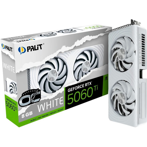 Видеокарта Palit GeForce RTX 5060 Ti White OC 8GB NE7506TU19P1-GB2062M