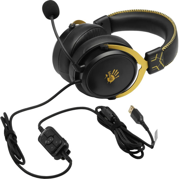 Наушники A4Tech Bloody M590i (серый/желтый)