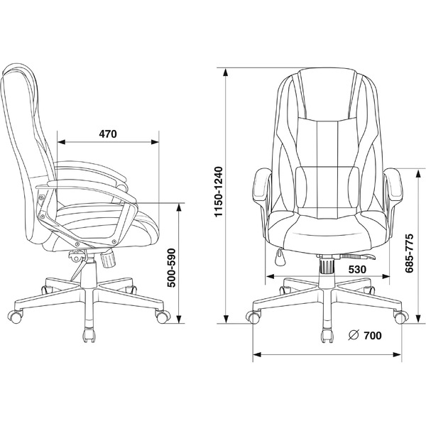 Кресло игровое Zombie 9 (1583706) черный/серый