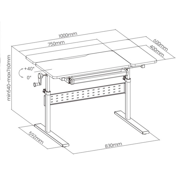 Стол Ergosmart E603 GREY