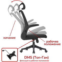 Кресло офисное Situp AMELIA A BLACK PL (сетка Black / Black)