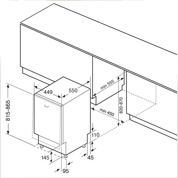 Встраиваемая посудомоечная машина Krona Brenta 45 BI V2