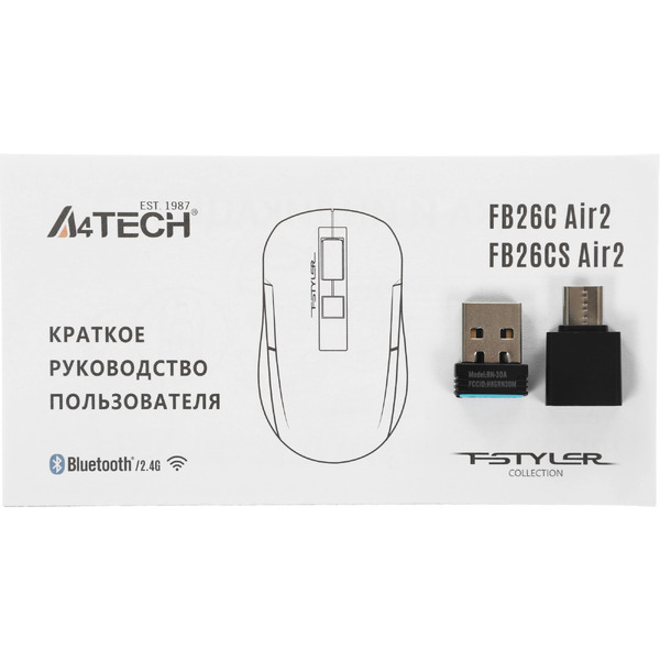 Мышь A4Tech Fstyler FB26CS Air2 (серый)