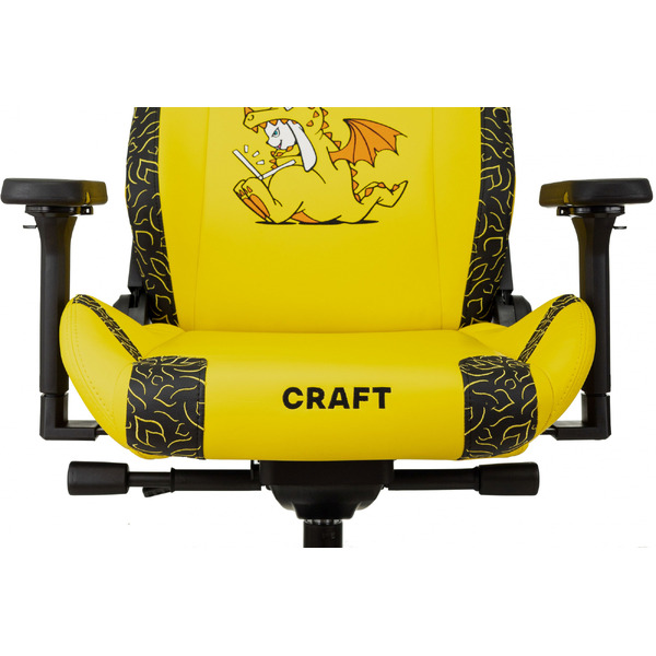 Игровое кресло Knight Craft Dragon (желтый экокожа)