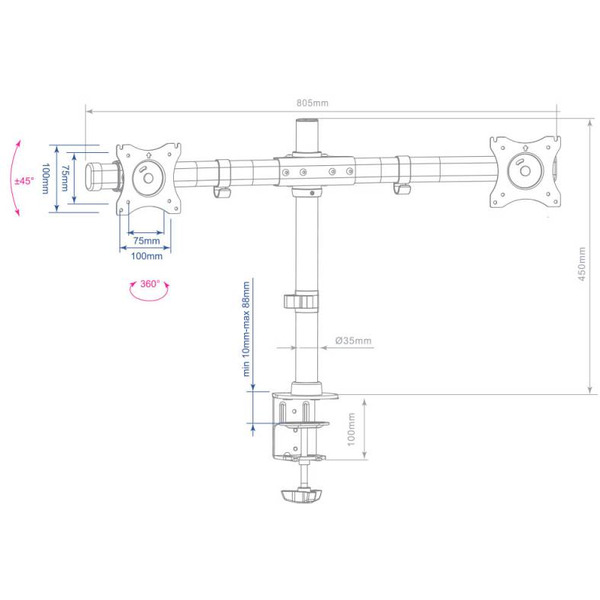 Кронштейн для монитора Arm Media LCD-T42