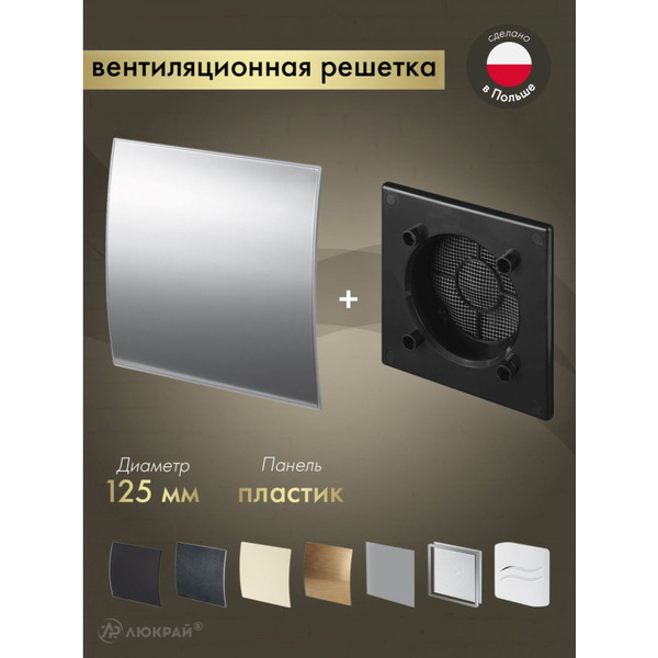 Решетка с панелью Awenta RWO125CZ-PEI125