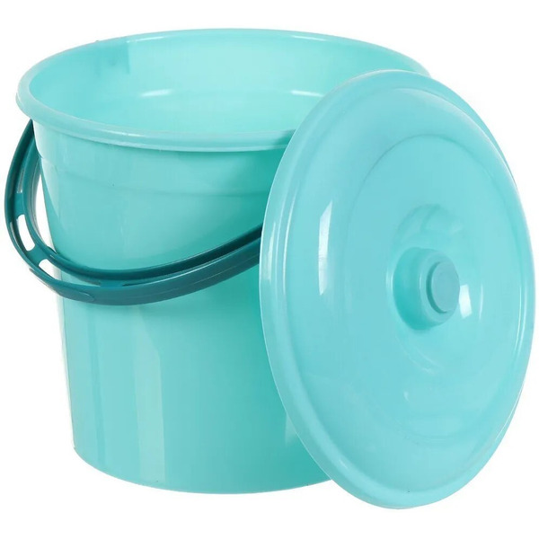 Ведро с крышкой и мерной шкалой BRADEX 21023 (мятный, 10 л)