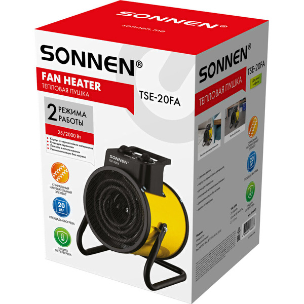 Электрическая тепловая пушка Sonnen TSE-20FA
