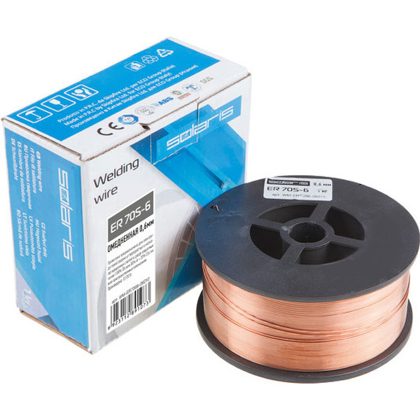Проволока сварочная SOLARIS ER 70S-6 ф 0.6мм (WM-ER70S6-06050)