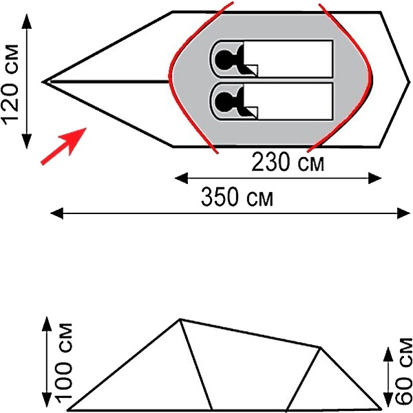 Палатка TRAMP Bike 2 V2 (TRT-20)