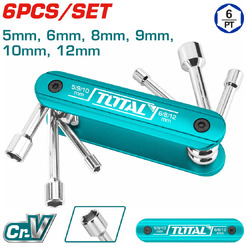 Набор складной торцевых ключей TOTAL THFND061 (6шт)