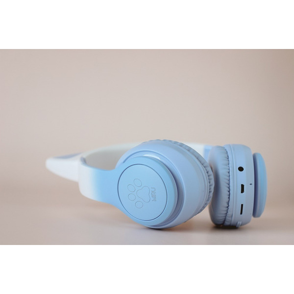 Наушники с ушками MIRU Cat EP-W10 (голубой)