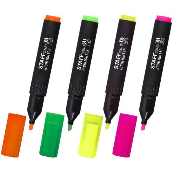 Набор текстовыделителей Staff College Stick 151501 (4 шт)